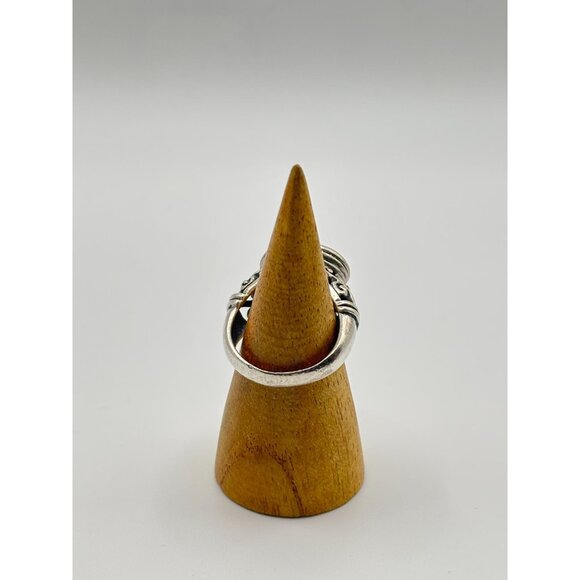 Black Onyx 925 Sterling Silver Filigree Ring Size 7.5 - Picture 9 of 11